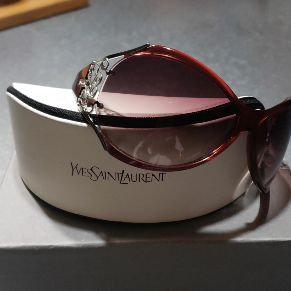 Yves Saint Laurent Burgundy Sunglasses